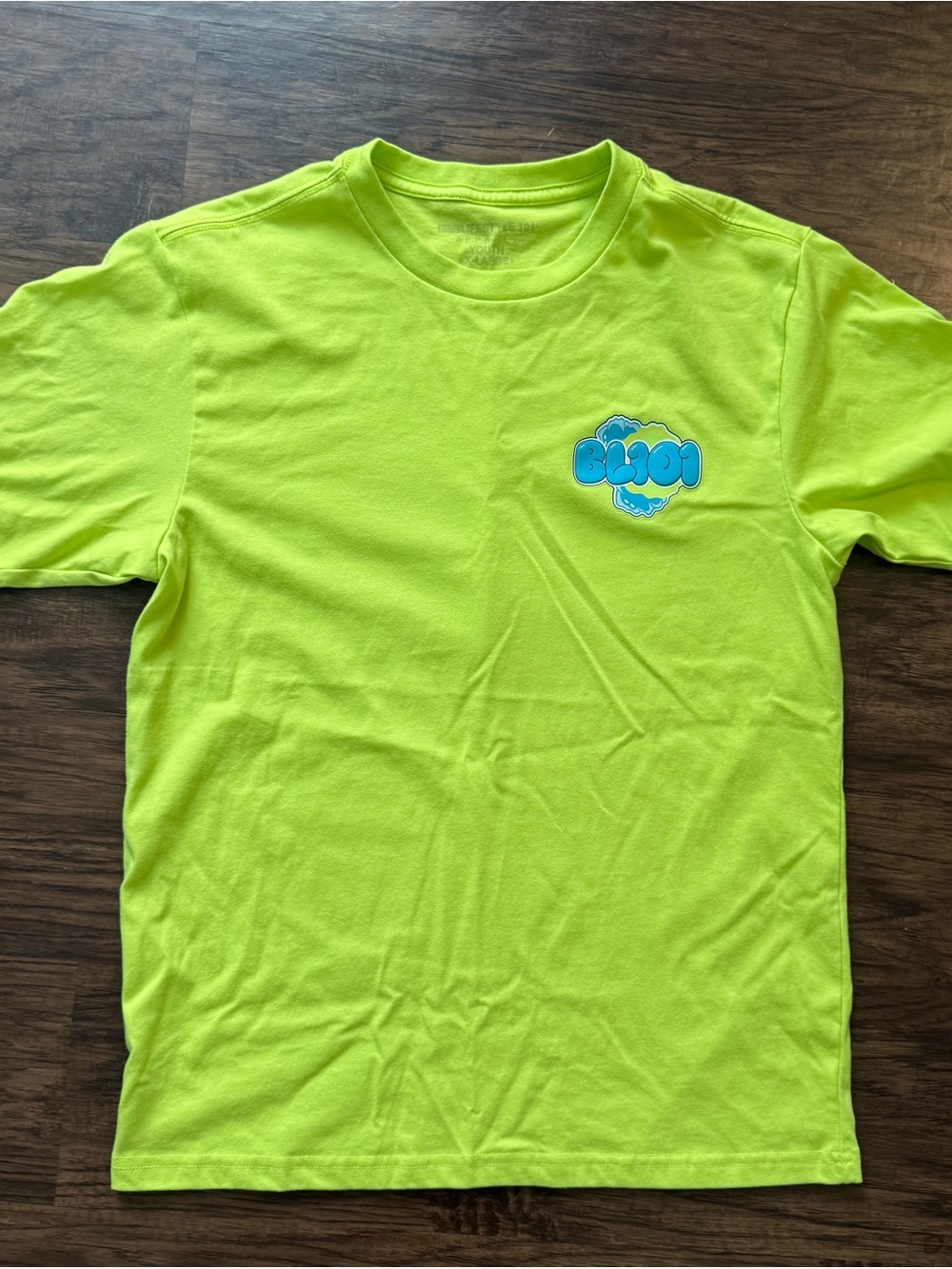 Baseball lifestyle 101 Short Sleeve Graphic Tee with Blue Chest Print
